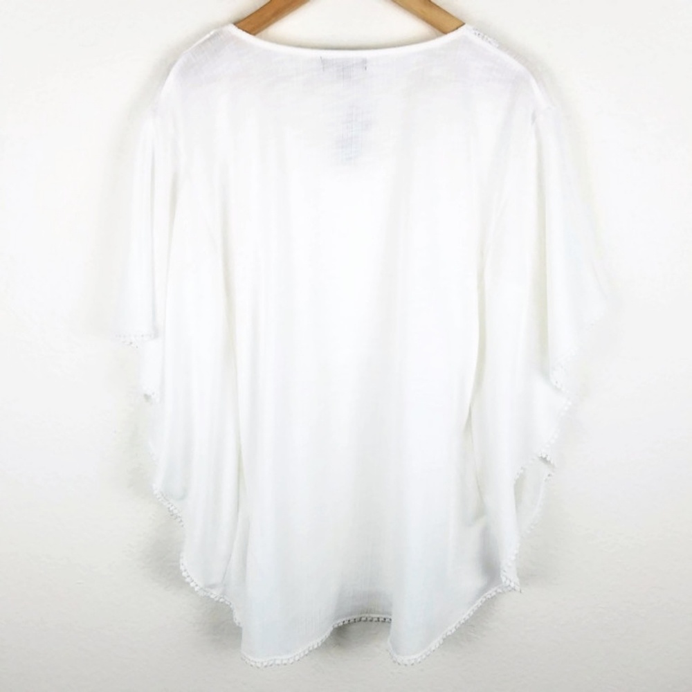 Lane Bryant Embroidered Eyelet Kimono Top 1287 - Picture 4 of 6